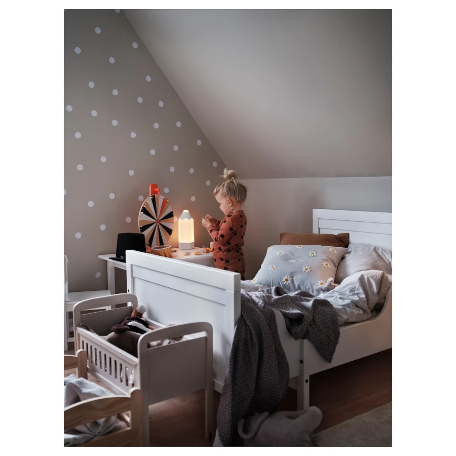 Кровать одноярусная - IKEA SUNDVIK/LURÖY/LURОY/СУНДВИК/ЛУРОЙ ИКЕА  , 80x200 см, белый (изображение №9)