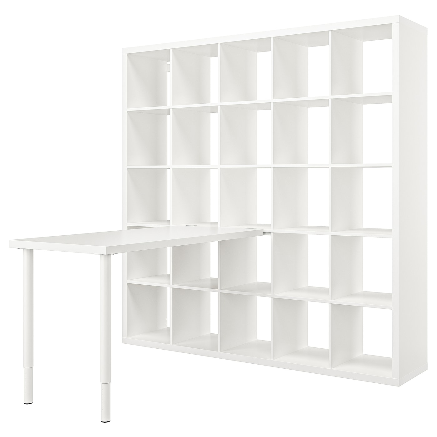 Письменный стол с книжной полкой 25 ячеек - IKEA LAGKAPTEN/KALLAX/ ЛАГКАПТЕН/КАЛЛАКС ИКЕА, белый
