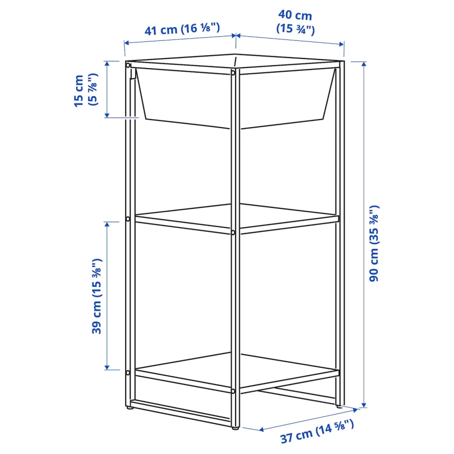 Шкаф - JOSTEIN  IKEA/ ЙОСТЕЙН  ИКЕА, 90х41 см , белый (изображение №5)