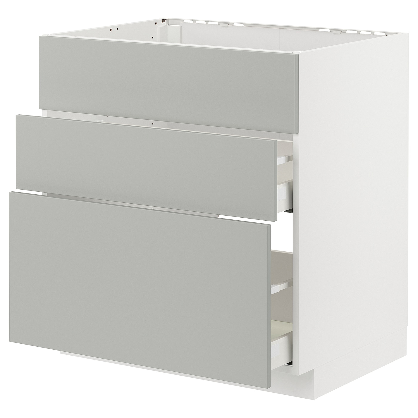 Напольный шкаф - METOD / MAXIMERA IKEA/ МЕТОД/ МАКСИМЕРА ИКЕА,  80х80 см, белый/светло-серый