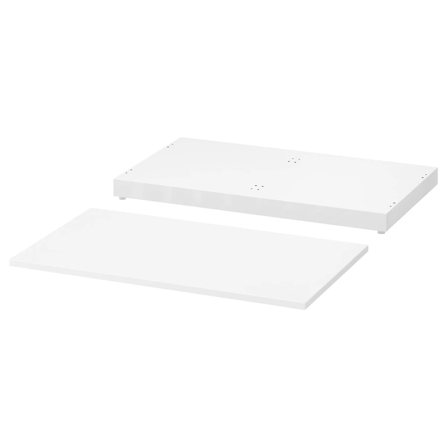 Столешница и цоколь - IKEA NORDLI/НОРДЛИ ИКЕА, 80х47х8 см, белый (изображение №1)