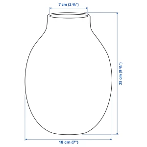 Второе фото. BLODBJÖRK Ваза полосатая белая/желтая ИКЕА