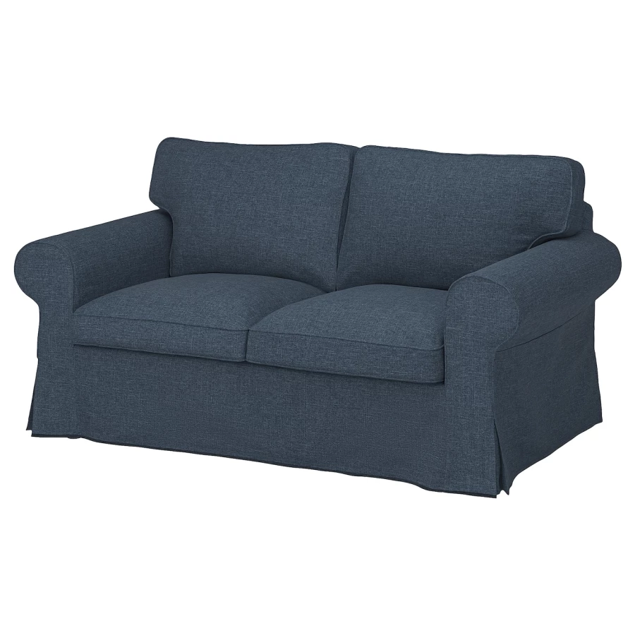 2-местный диван - IKEA EKTORP/ЭКТОРП ИКЕА, 88х88х179 см, темно-синий (изображение №1)