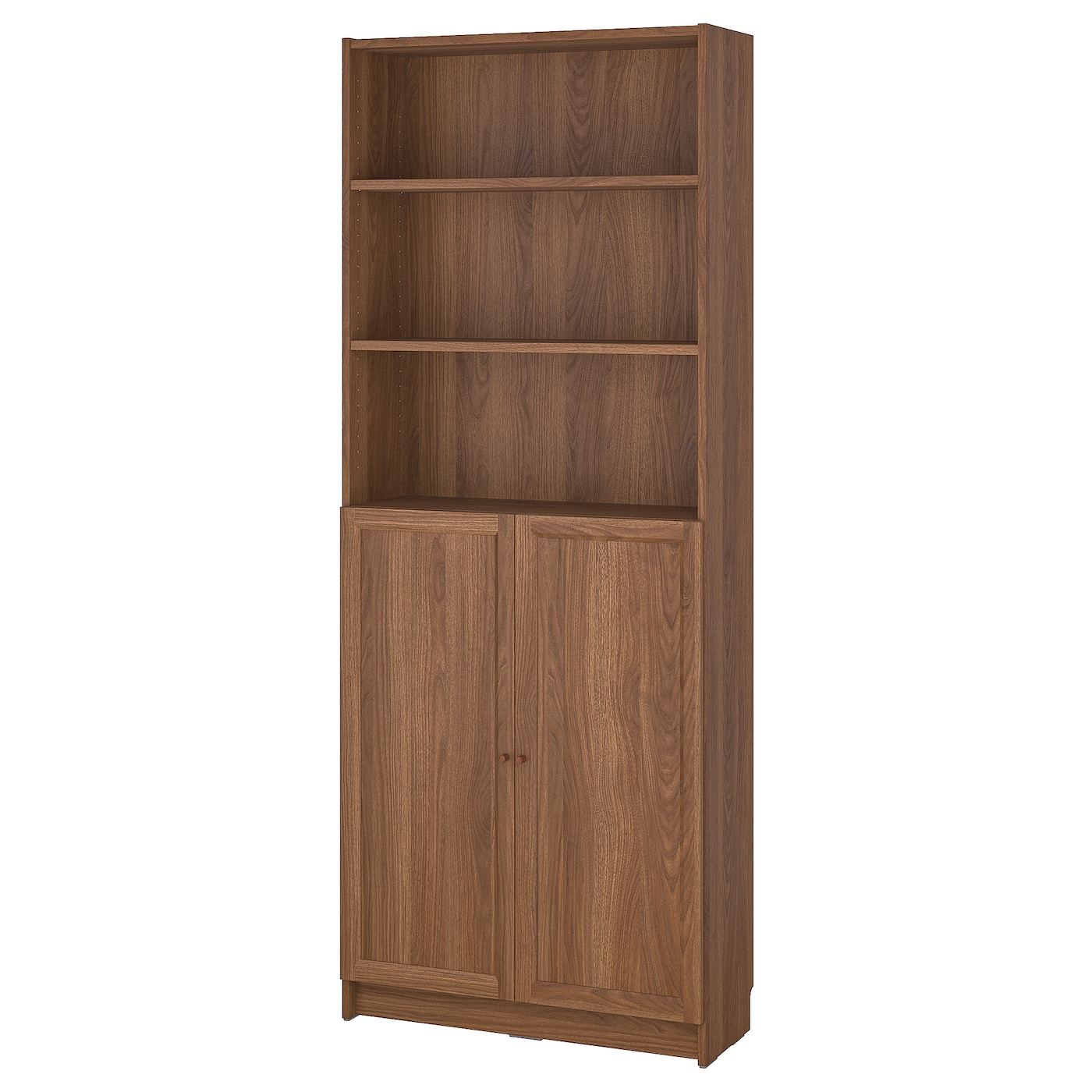 Книжный шкаф -  BILLY / OXBERG IKEA/ БИЛЛИ/ ОКСБЕРГ ИКЕА, 80х30х202 см, коричневый