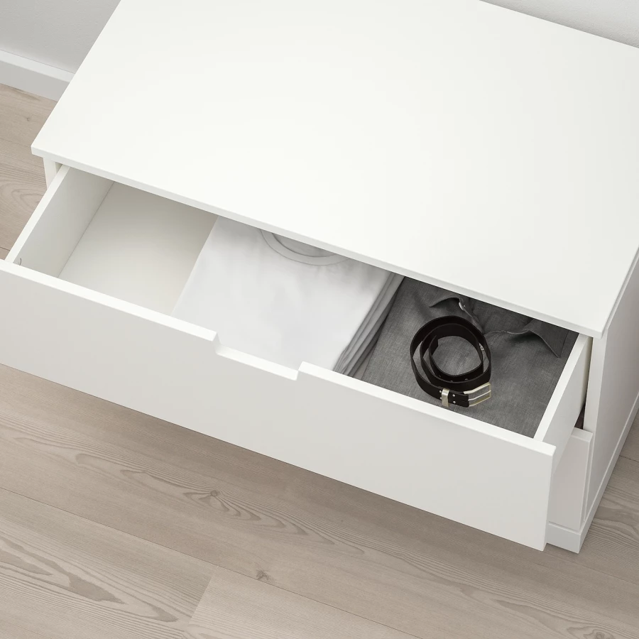 Комод - IKEA NORDLI/НОРДЛИ ИКЕА, 47х54х80 см, белый (изображение №4)