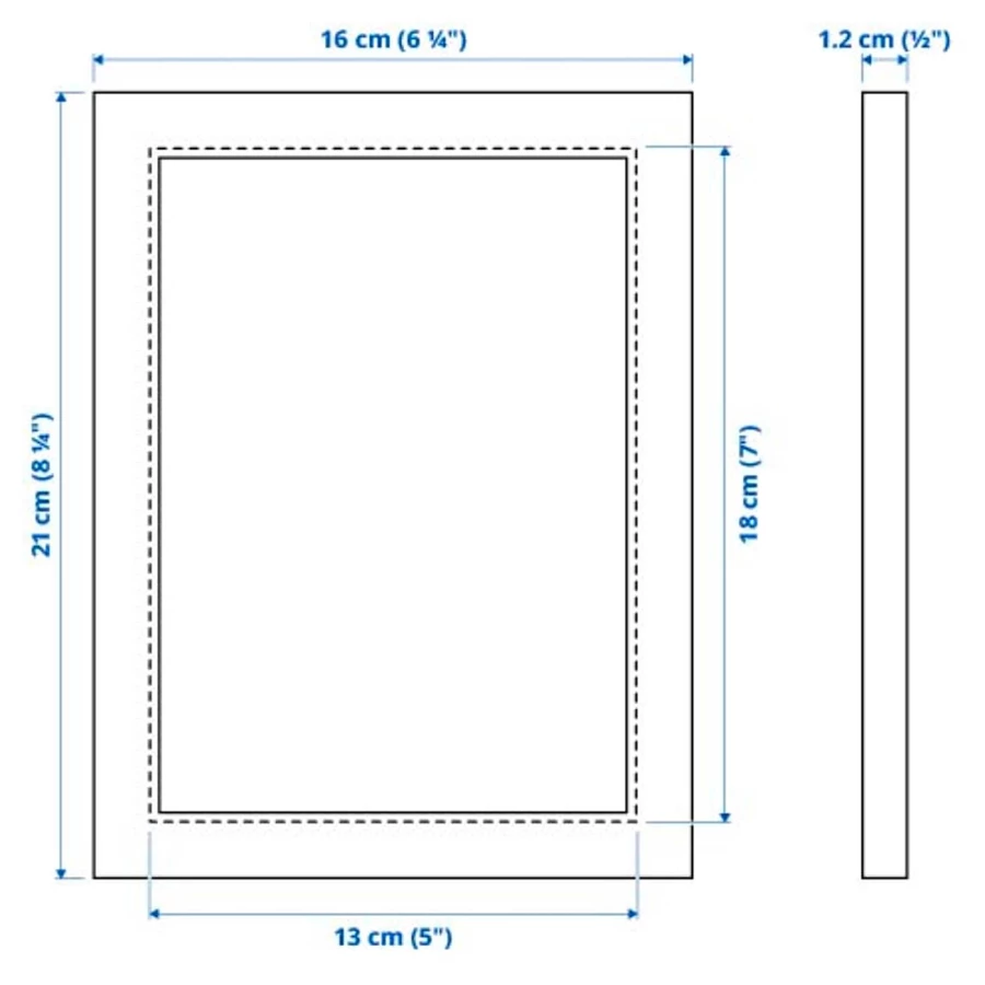 Рамка - IKEA FISKBO, 13х18 см, белый, ФИСКБО ИКЕА (изображение №4)