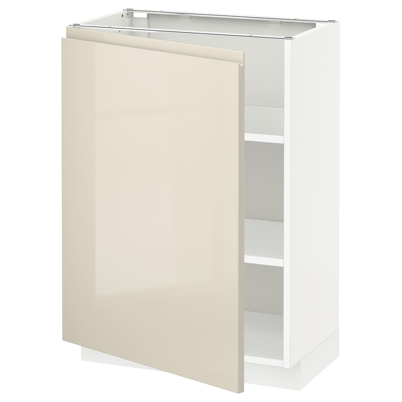 Напольный шкаф - IKEA METOD, 88x39,5x60см, белый/светло-бежевый, МЕТОД ИКЕА