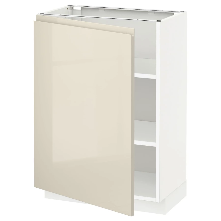 Напольный шкаф - IKEA METOD, 88x39,5x60см, белый/светло-бежевый, МЕТОД ИКЕА (изображение №1)