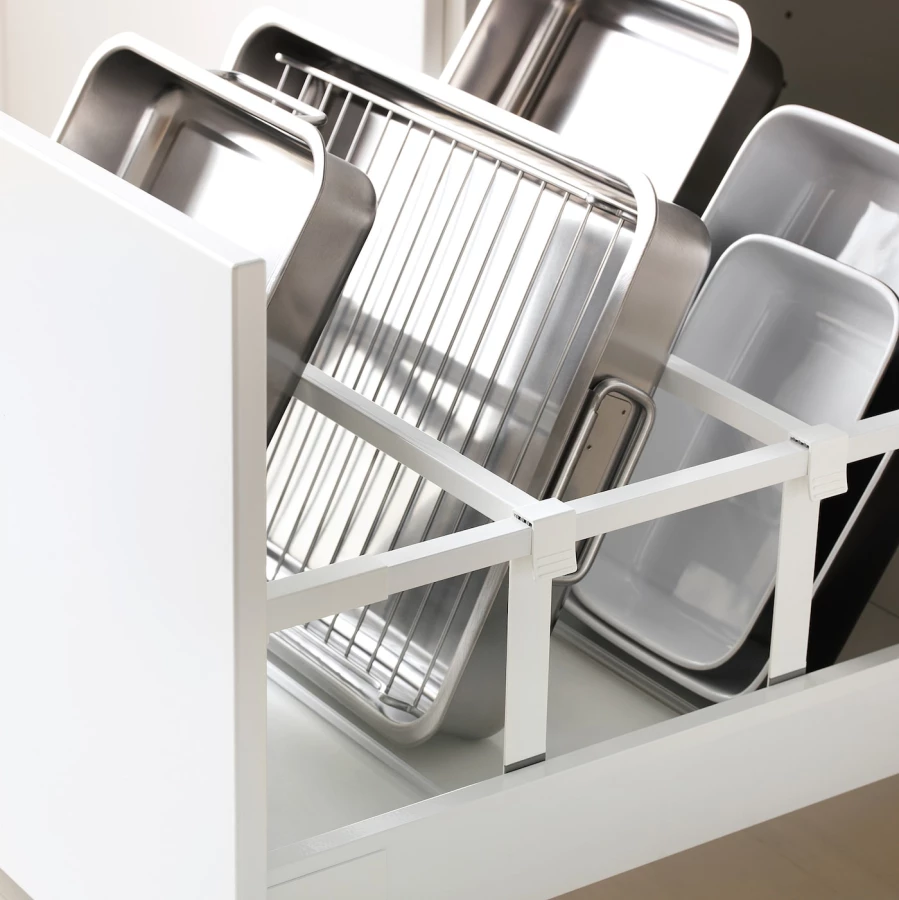 Модульный шкаф - METOD / MAXIMERA IKEA/ МЕТОД / МАКСИМЕРА ИКЕА, 228х60 см, голубой/белый (изображение №4)