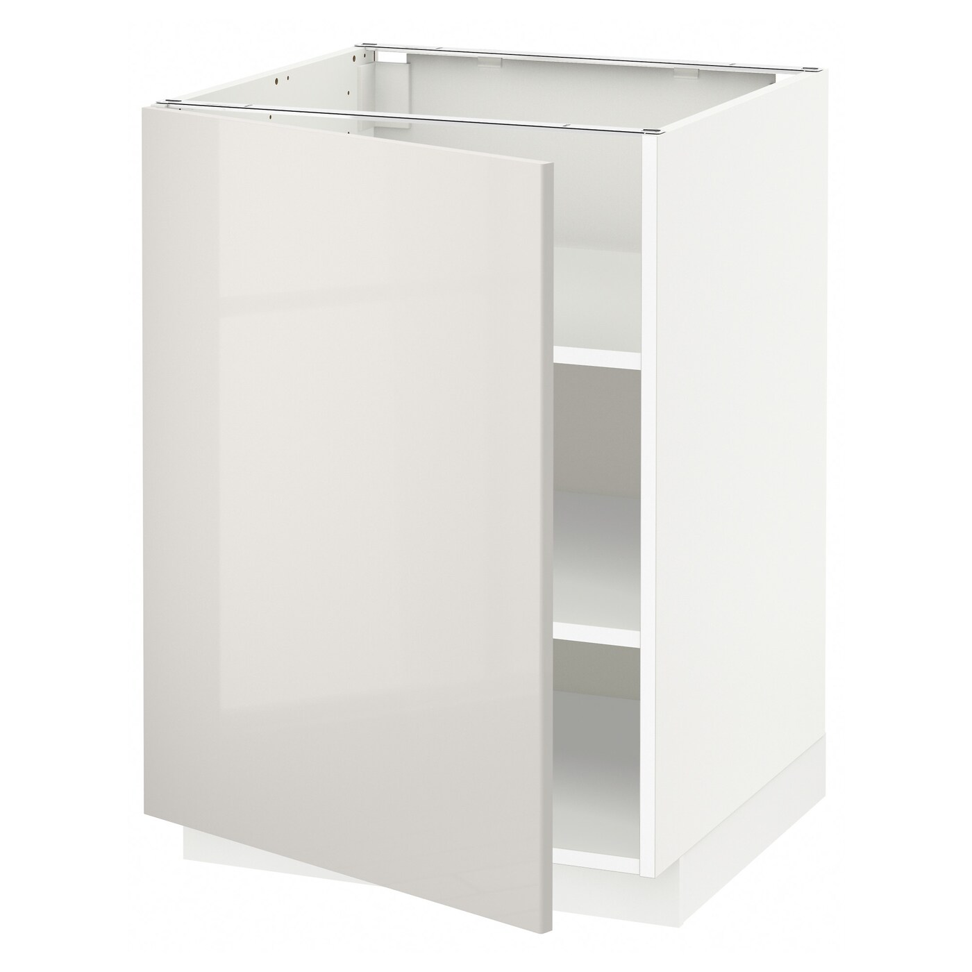 Напольный шкаф - IKEA METOD, 88x62x60см, белый/светло-серый, МЕТОД ИКЕА