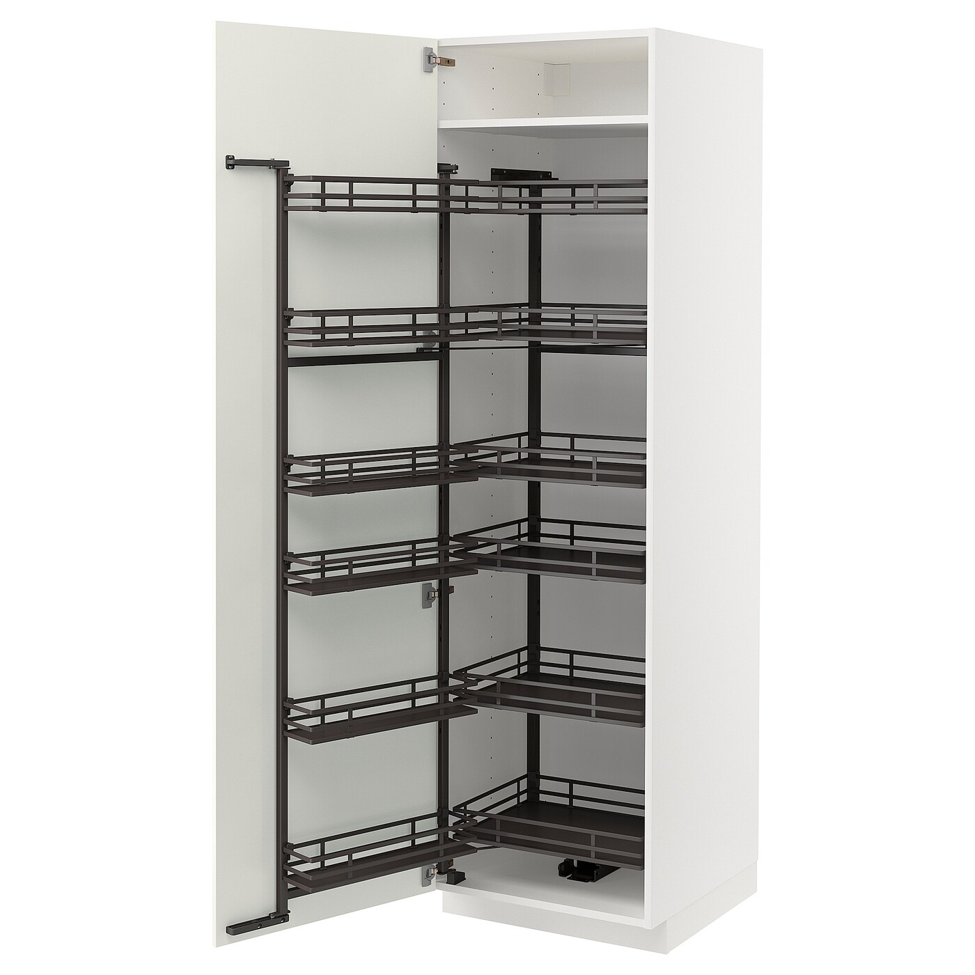 Высокий шкаф с выдвижной кладовой - IKEA METOD/МЕТОД ИКЕА, 60х60х200 см, белый