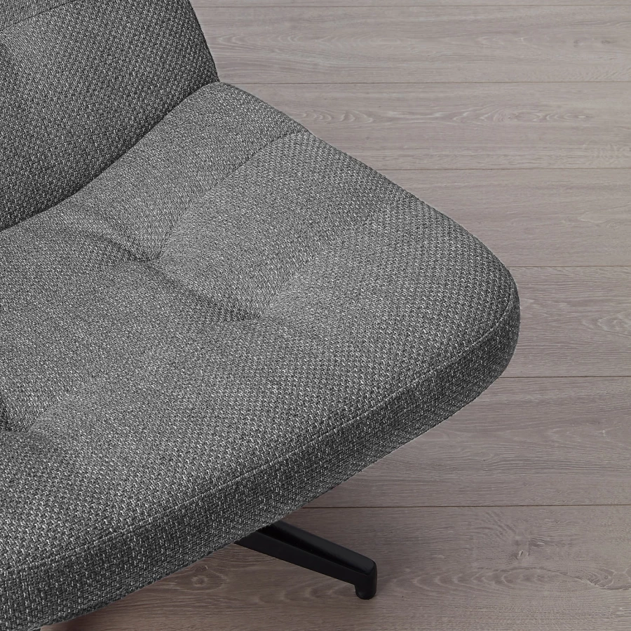 Вращающееся кресло - IKEA HAVBERG, 66х99х92 см, серый/черный, ХАВБЕРГ ИКЕА (изображение №4)