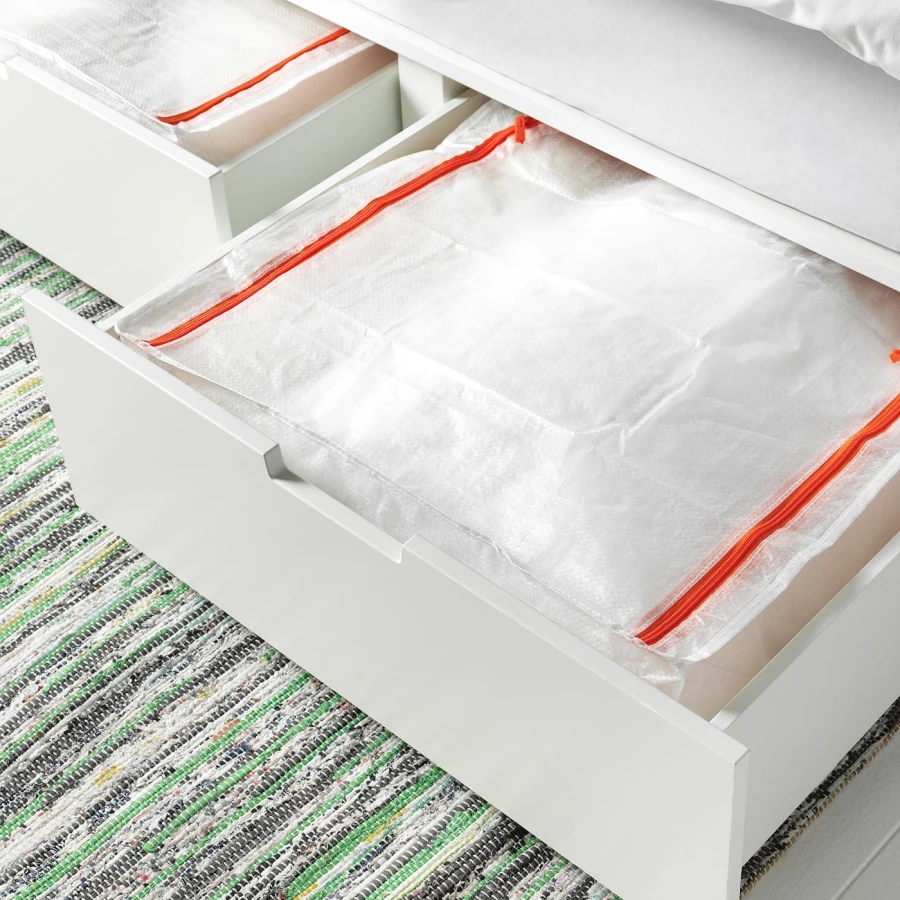 Контейнер для одежды/постельного белья - PÄRKLA /PАRKLA IKEA/ПЭРКЛА ИКЕА, 55х19 см, белый (изображение №2)