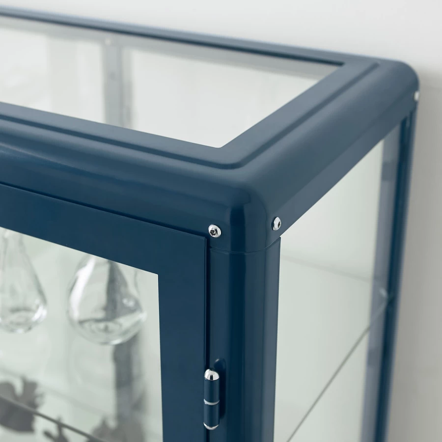 Шкаф со стеклянной дверью - FABRIKÖR/FABRIKОR   IKEA/ ФАБРИКОР ИКЕА,81x113х42 см, прозрачный/ синий (изображение №7)
