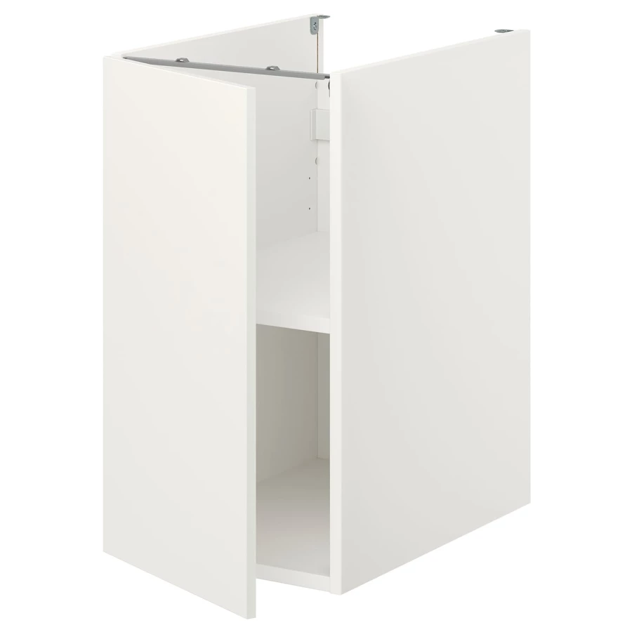 Напольный шкаф с дверцами - IKEA ENHET, 75x62x40см, белый, ЭХНЕТ ИКЕА (изображение №1)