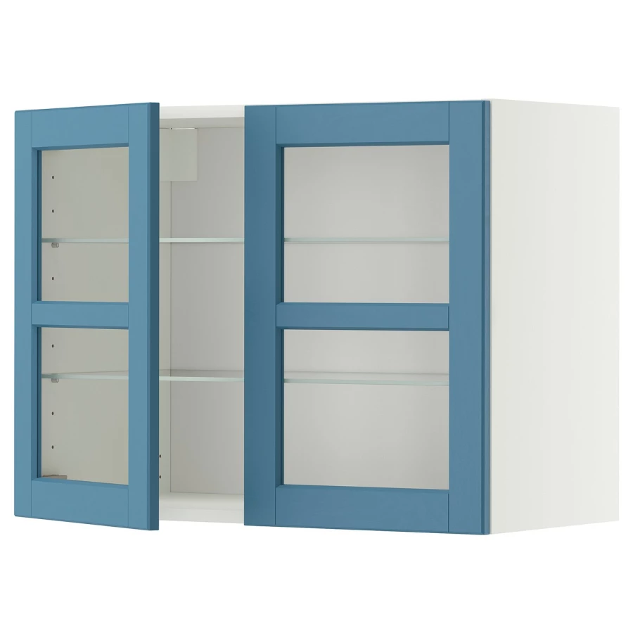 IKEA METOD Навесной шкаф/2 стеклянные двери ИКЕА (изображение №1)