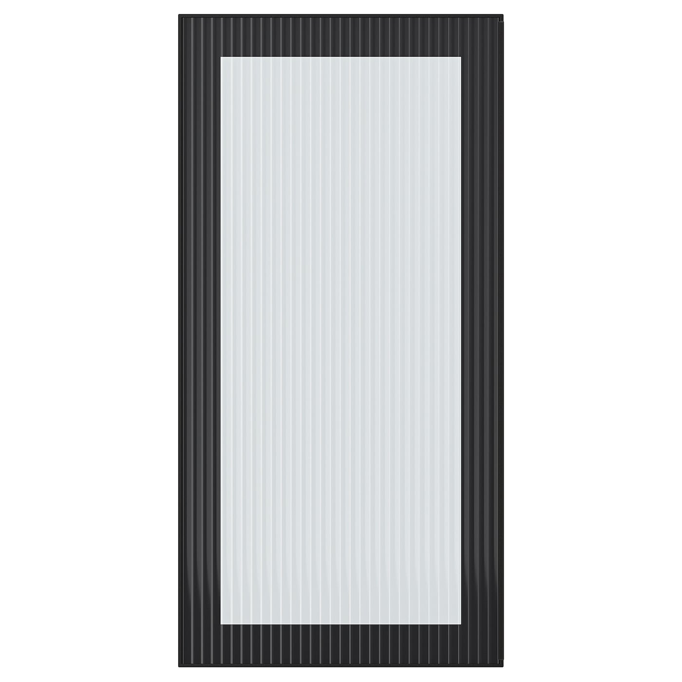 Дверца со стеклом - IKEA HEJSTA, 80х40 см, антрацит, ХЕЙСТА ИКЕА