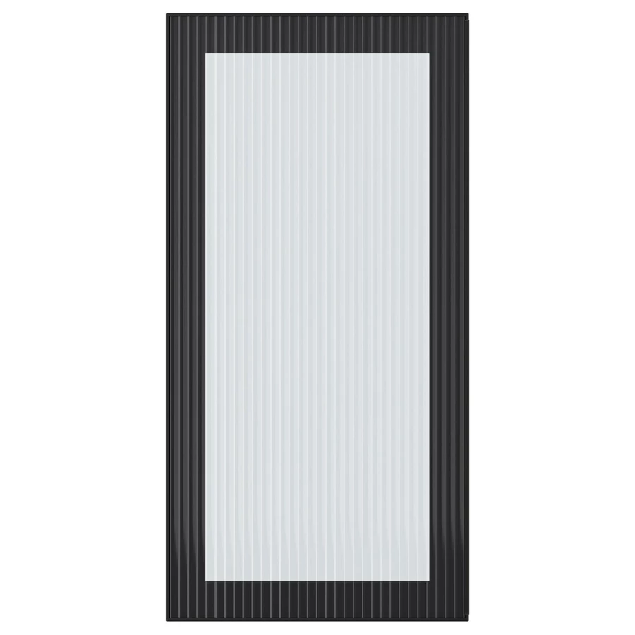 Дверца со стеклом - IKEA HEJSTA, 80х40 см, антрацит, ХЕЙСТА ИКЕА (изображение №1)
