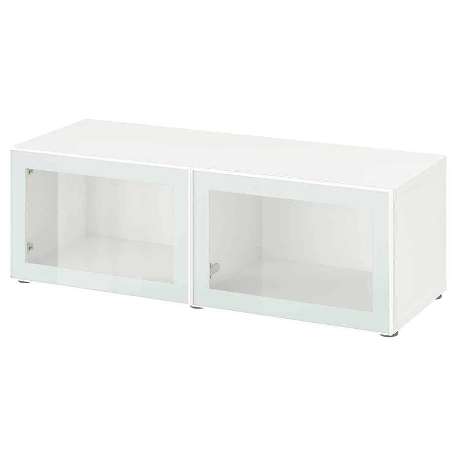 Шкаф - IKEA BESTÅ/BESTA/ БЕСТО ИКЕА,120x42x38 см, белый (изображение №1)