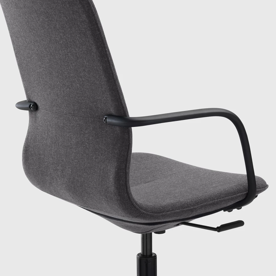 Офисный стул - IKEA LÅNGFJÄLL/LANGFJALL, 68x68x104см, черный, ЛОНГФЬЕЛЛЬ ИКЕА (изображение №6)