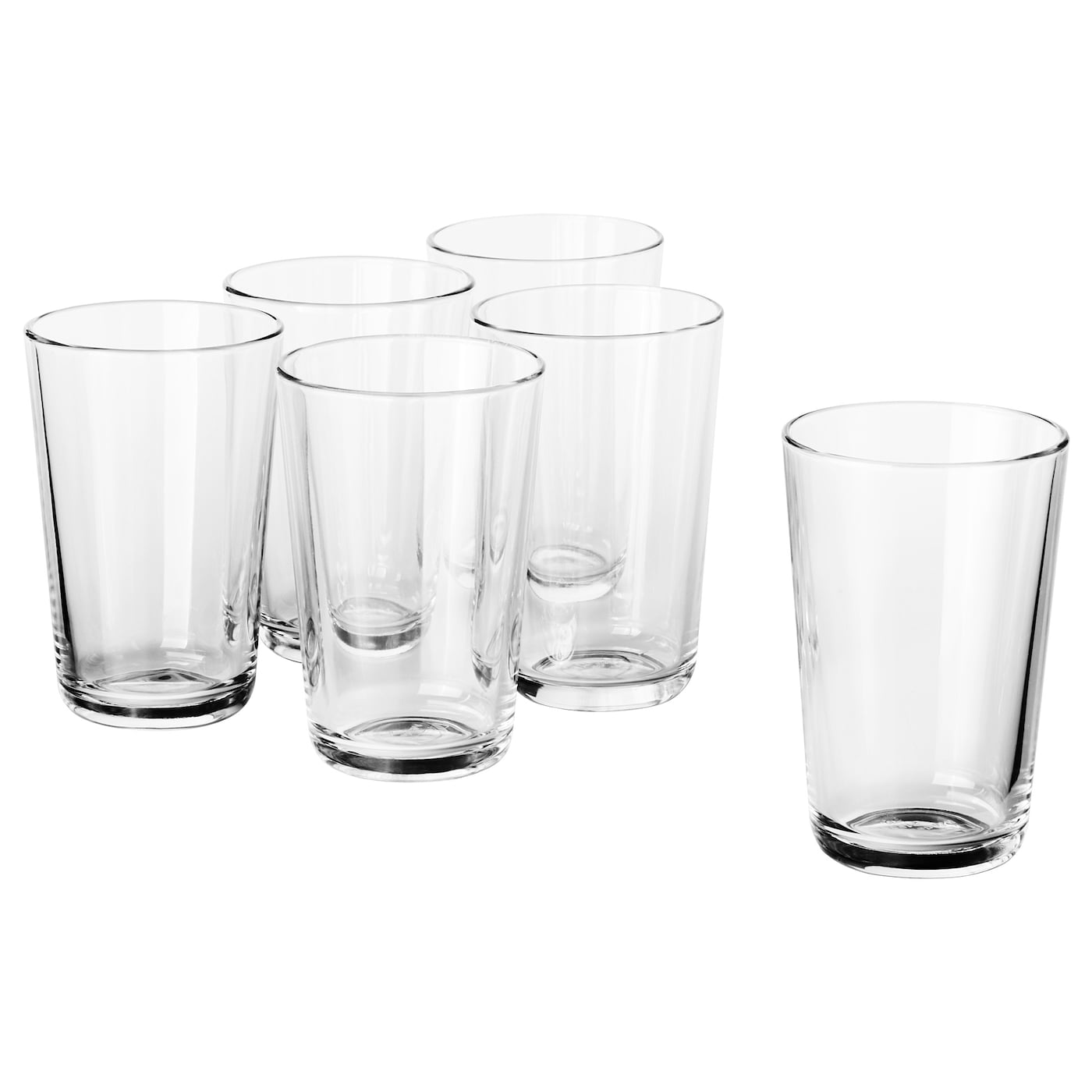 Набор стаканов, 6 шт. - IKEA 365+, 300 мл, прозрачное стекло, ИКЕА 365+