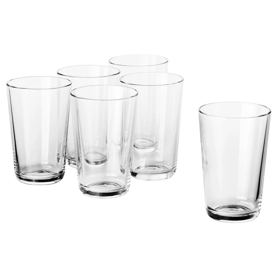 Набор стаканов, 6 шт. - IKEA 365+, 300 мл, прозрачное стекло, ИКЕА 365+ (изображение №1)