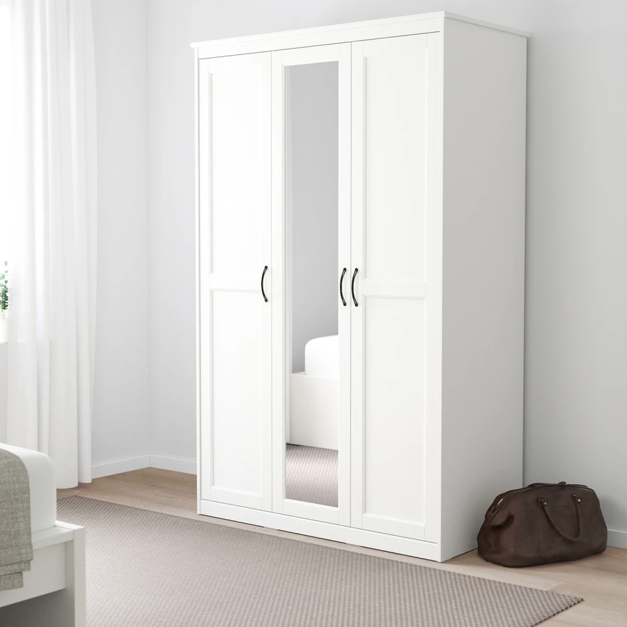 Комбинация мебели для спальни - IKEA SONGESAND, 200x160см, белый, СОНГЕСАНД ИКЕА (изображение №8)