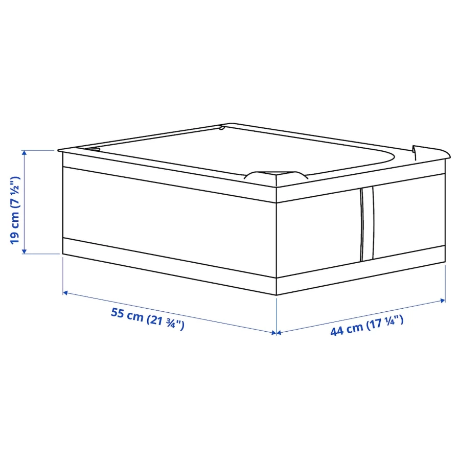 Ящик для хранения -  SKUBB IKEA/ СКУББ ИКЕА. 55х44х19 см, серый (изображение №5)