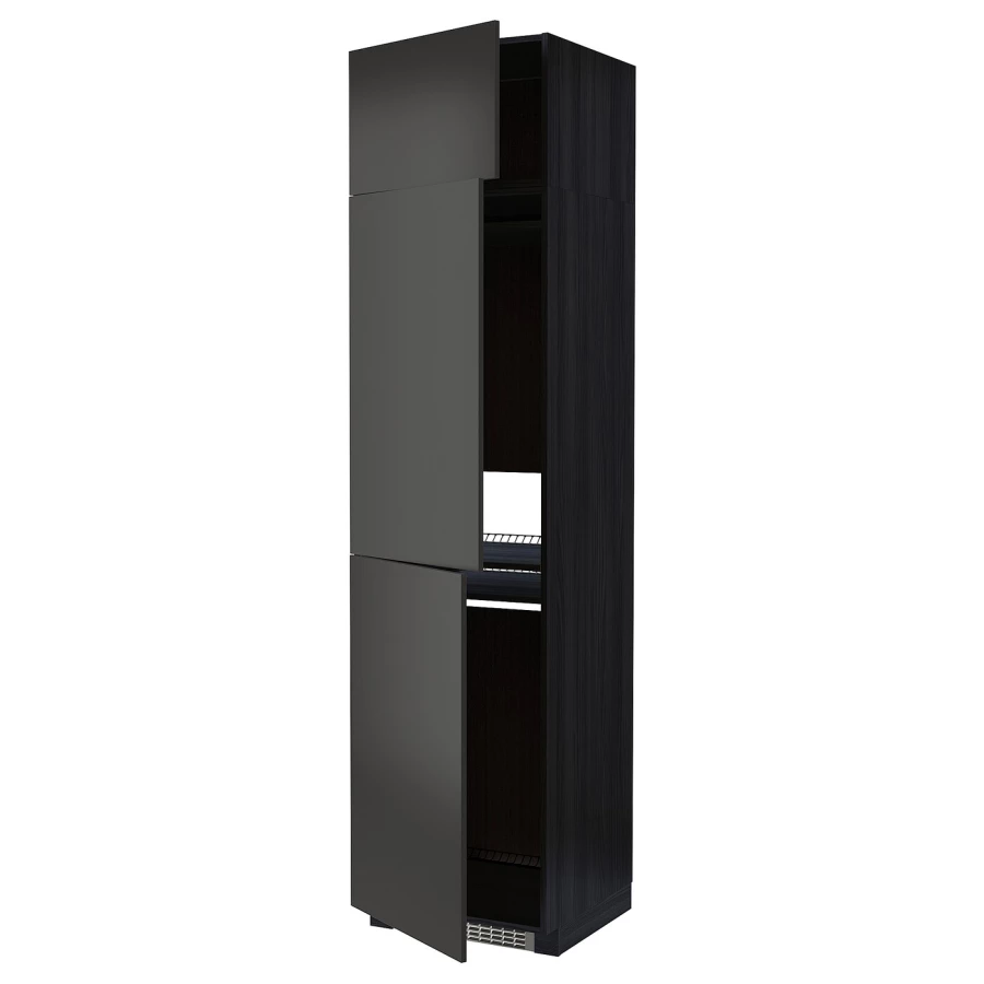 Шкаф для встроенной техники - IKEA METOD, 248x62x60см, черный, МЕТОД  ИКЕА (изображение №1)