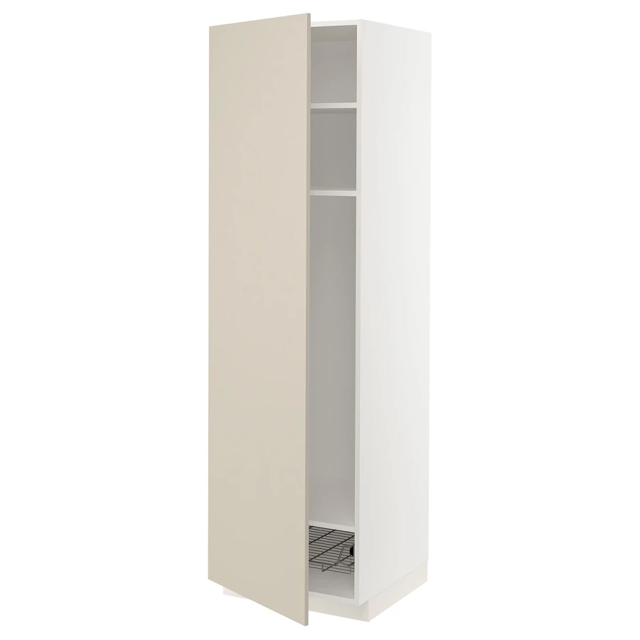 Шкаф для встроенной техники - IKEA METOD, 208x62x60см, белый, МЕТОД  ИКЕА (изображение №1)