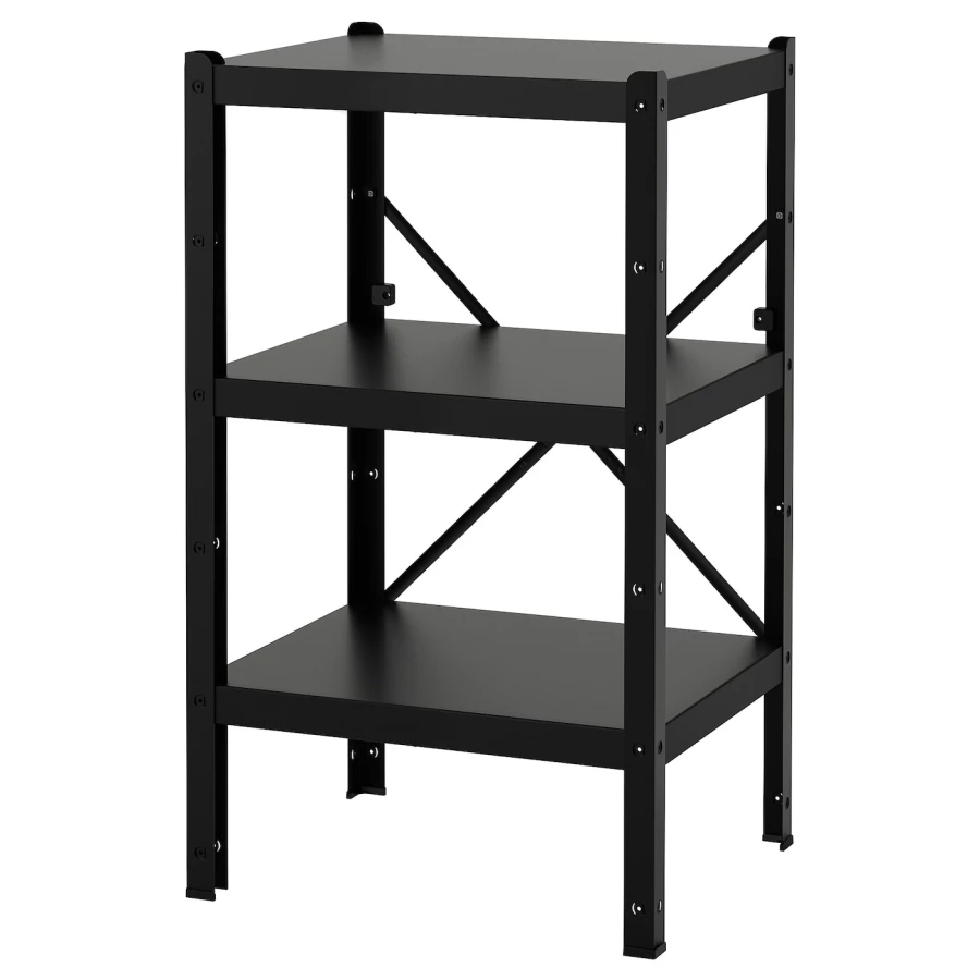 Стеллаж - IKEA BROR/БРУР ИКЕА, 65х55х110 см, черный (изображение №1)