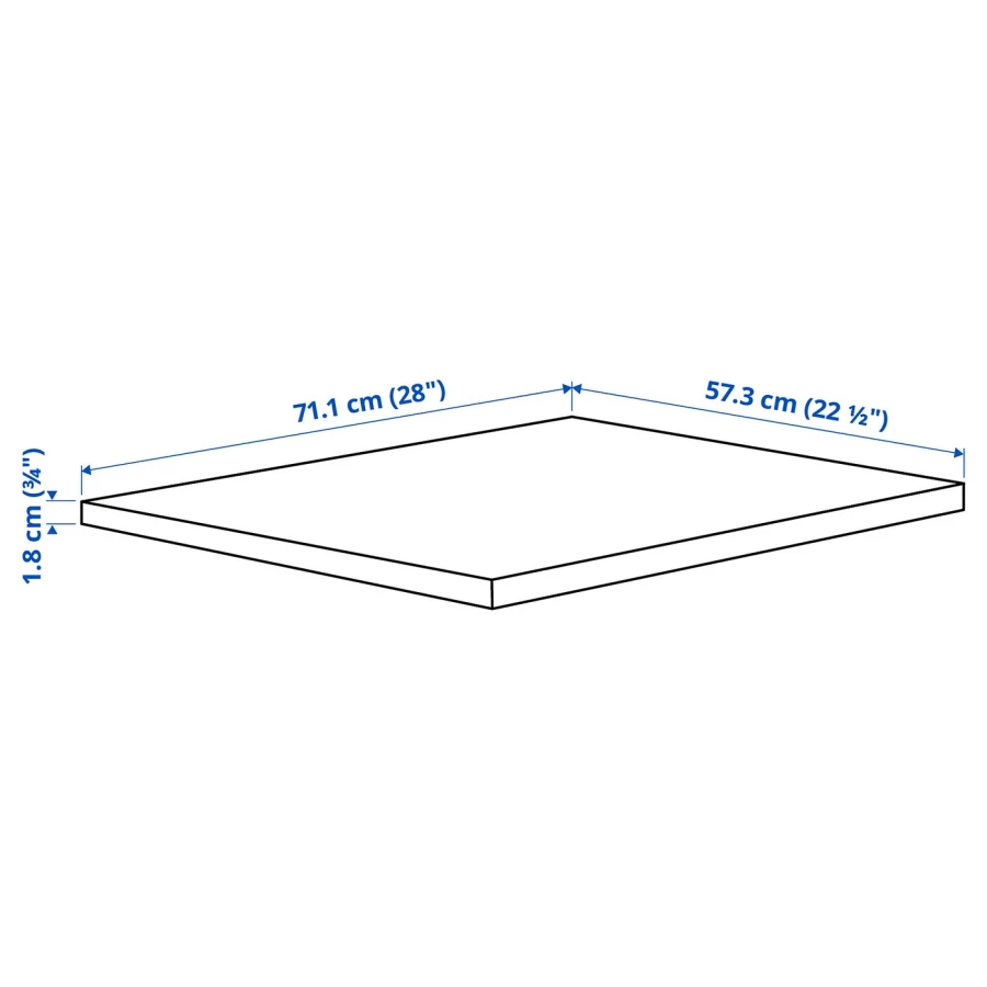 Полка - IKEA KOMPLEMENT/КОМПЛЕМЕНТ ИКЕА, 75х58 см, темно-коричневый (изображение №2)