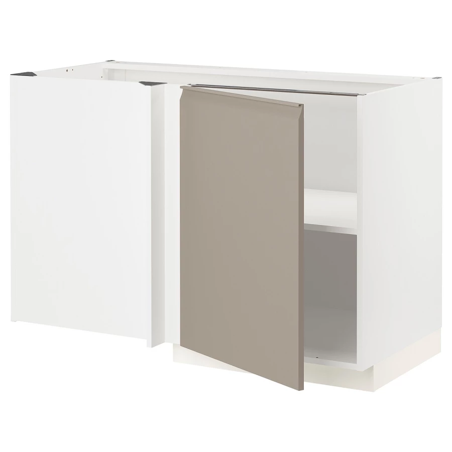 Напольный шкаф - METOD IKEA/ МЕТОД ИКЕА,  128х68 см, белый/бежевый (изображение №1)