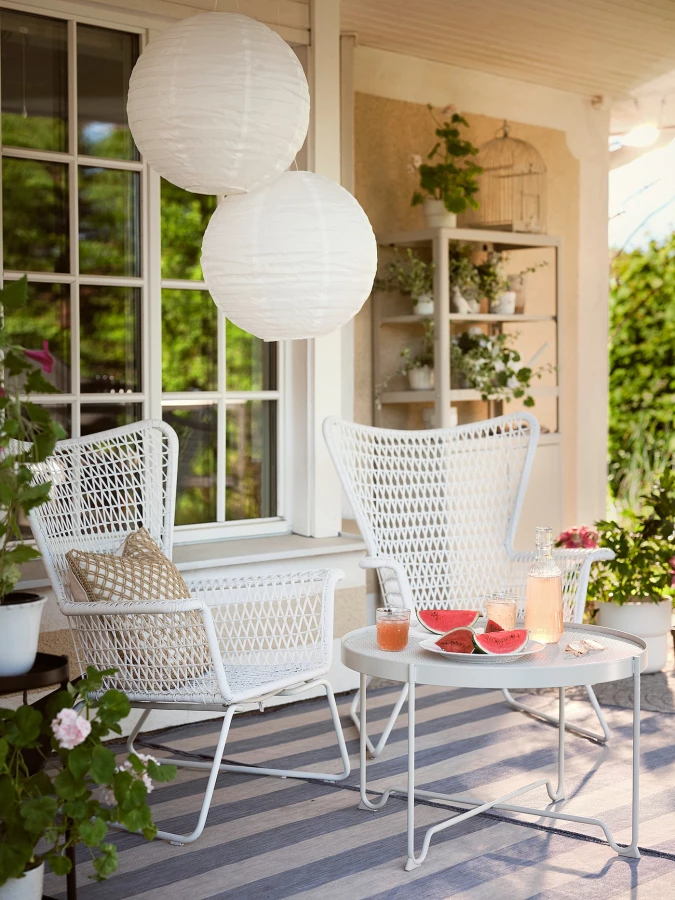 Садовое кресло - IKEA HÖGSTEN/HOGSTEN, белый, 93x78x74см, ХЁГСТЕН ИКЕА (изображение №7)