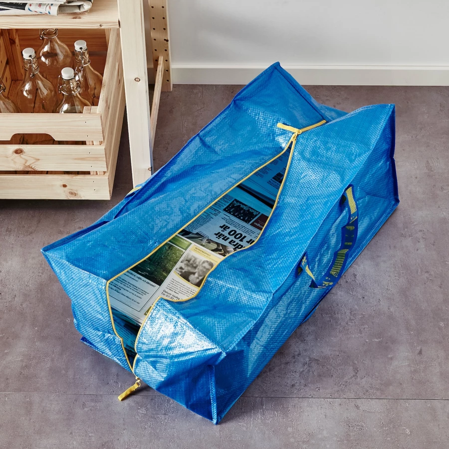 Сумка для коляски - FRAKTA IKEA/ ФРАКТА ИКЕА, 73х30 см, синий (изображение №3)