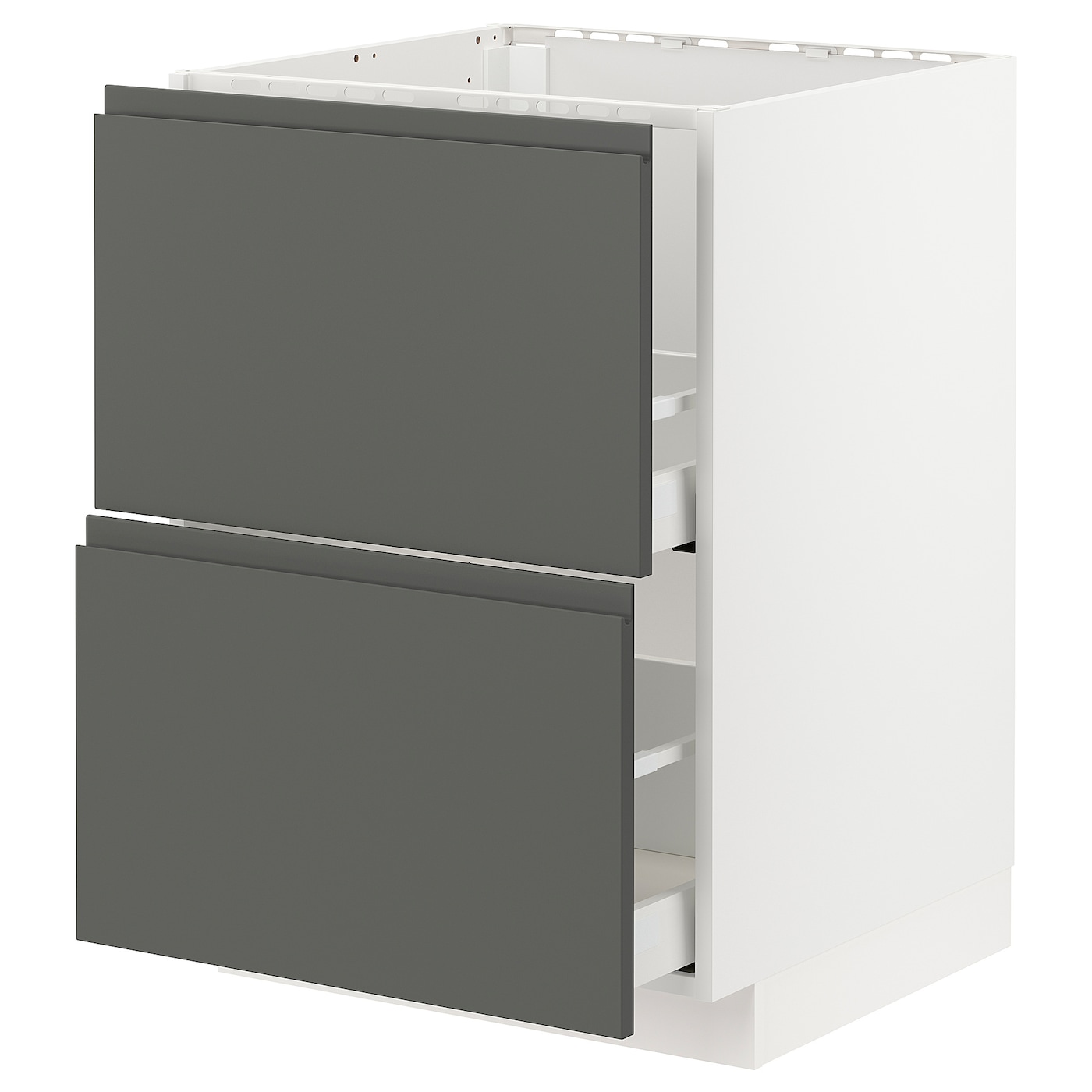 Напольный шкаф - METOD / MAXIMERA IKEA/ МЕТОД/ МАКСИМЕРА ИКЕА,  60х60 см, белый/ серый