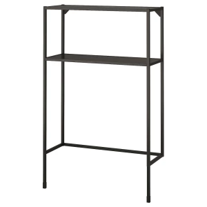 Каркас с полками для стиральной машины - ENHET IKEA/ ЭНХЕНТ ИКЕА, 80x30x129 см, черный