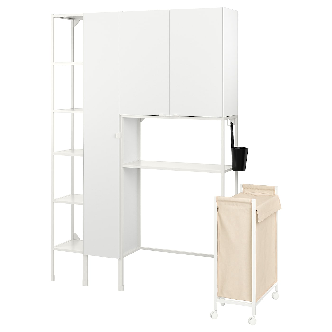 Комбинация шкафов  для прачечной и ванной - ENHET IKEA/ ЭНХЕТ ИКЕА,80x32x204 см, белая