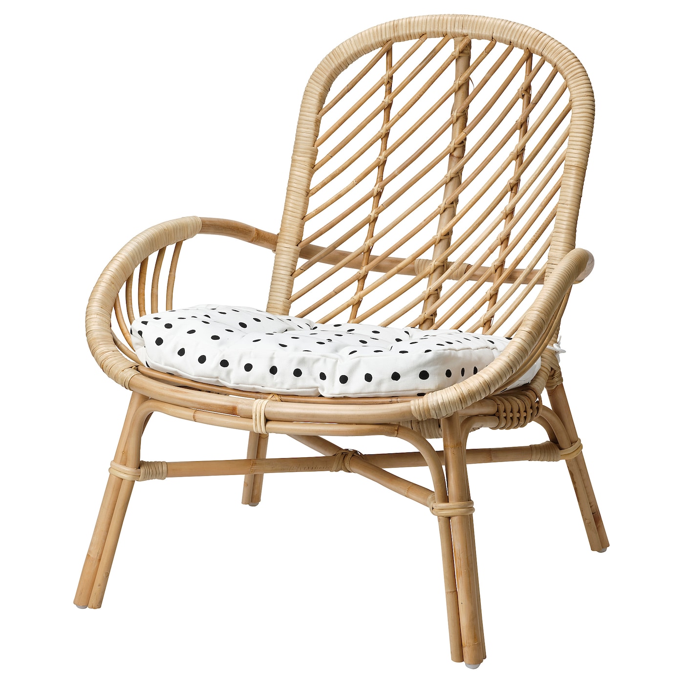 Кресло с подушкой - IKEA BROBOCK/BJÖRKTRAST/BJORKTRAST/БРОБОК/БЬЁРКТРАСТ ИКЕА, 78х73х69 см, бежевый