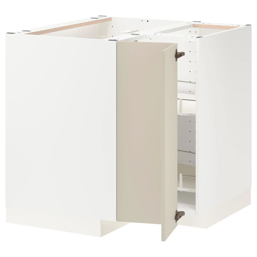 Напольный шкаф  - IKEA METOD, 88x80x87,5см, белый/бежевый, МЕТОД ИКЕА (изображение №1)
