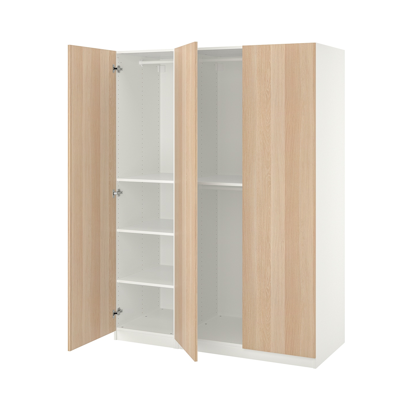 Шкаф - IKEA PAX/FORSAND/ПАКС/ФОРСАНД ИКЕА, 150х60х201,2 см, белый/светло-коричневый