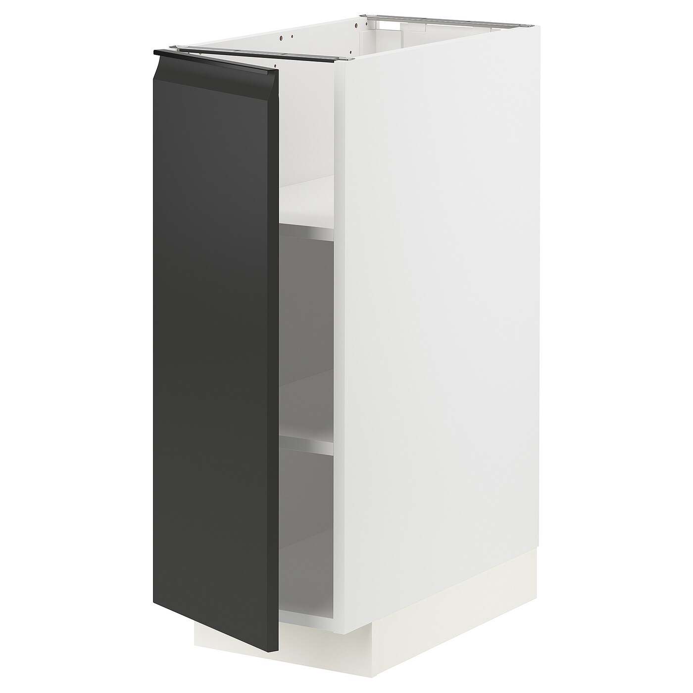 Напольный шкаф - IKEA METOD, 88x62x30см, белый/черный, МЕТОД ИКЕА