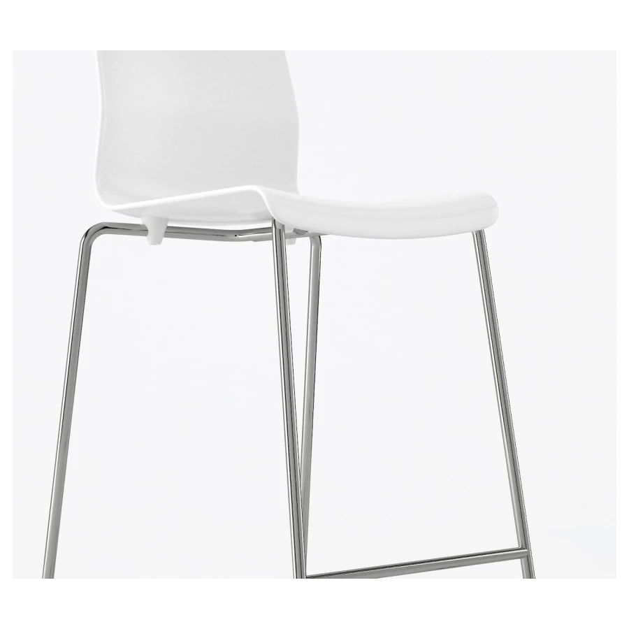 Барный стул - IKEA GLENN/ИКЕА ГЛЕН , 48х50х89 см, белый (изображение №6)