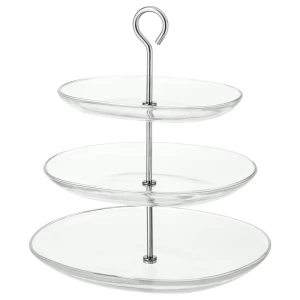 Сервировочная тарелка - IKEA KVITTERA, 34x31x27см, прозрачный, КВИТТЕРА ИКЕА