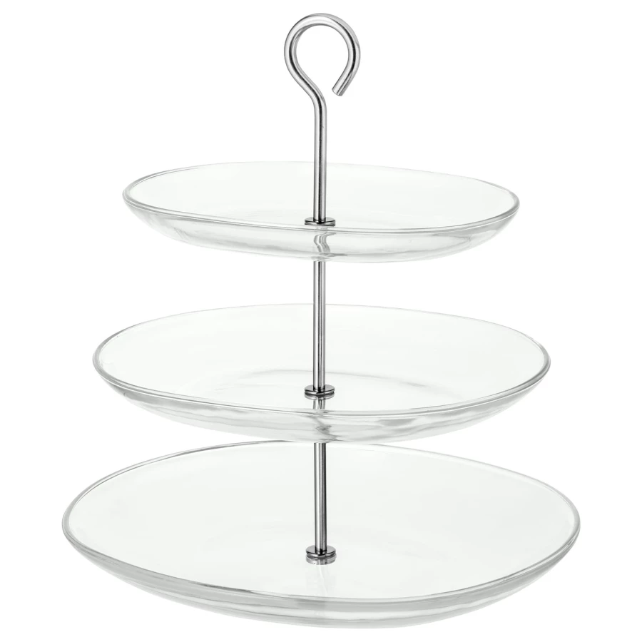 Сервировочная тарелка - IKEA KVITTERA, 34x31x27см, прозрачный, КВИТТЕРА ИКЕА (изображение №1)