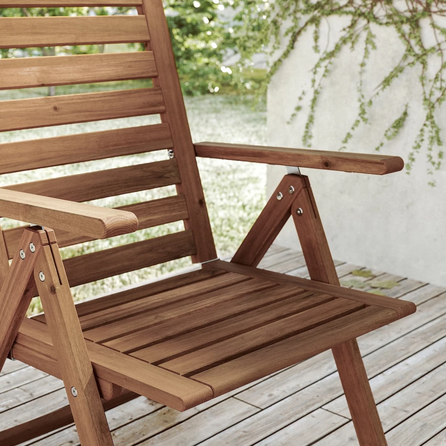 Регулируемый стул - IKEA NÄMMARÖ, 105x71x50см, коричневый/светло-коричневый, НЭММАРО ИКЕА (изображение №5)