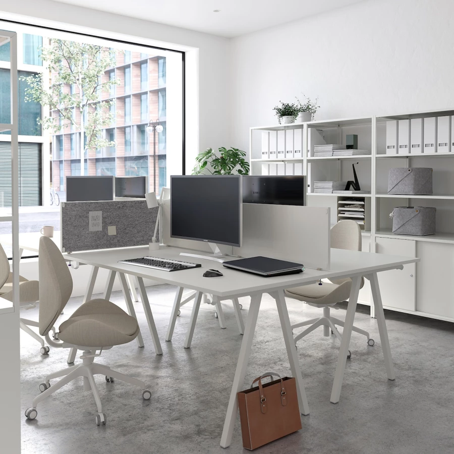 Письменный стол - IKEA TROTTEN, 160х80 см, белый, ТРОТТЕН ИКЕА (изображение №2)