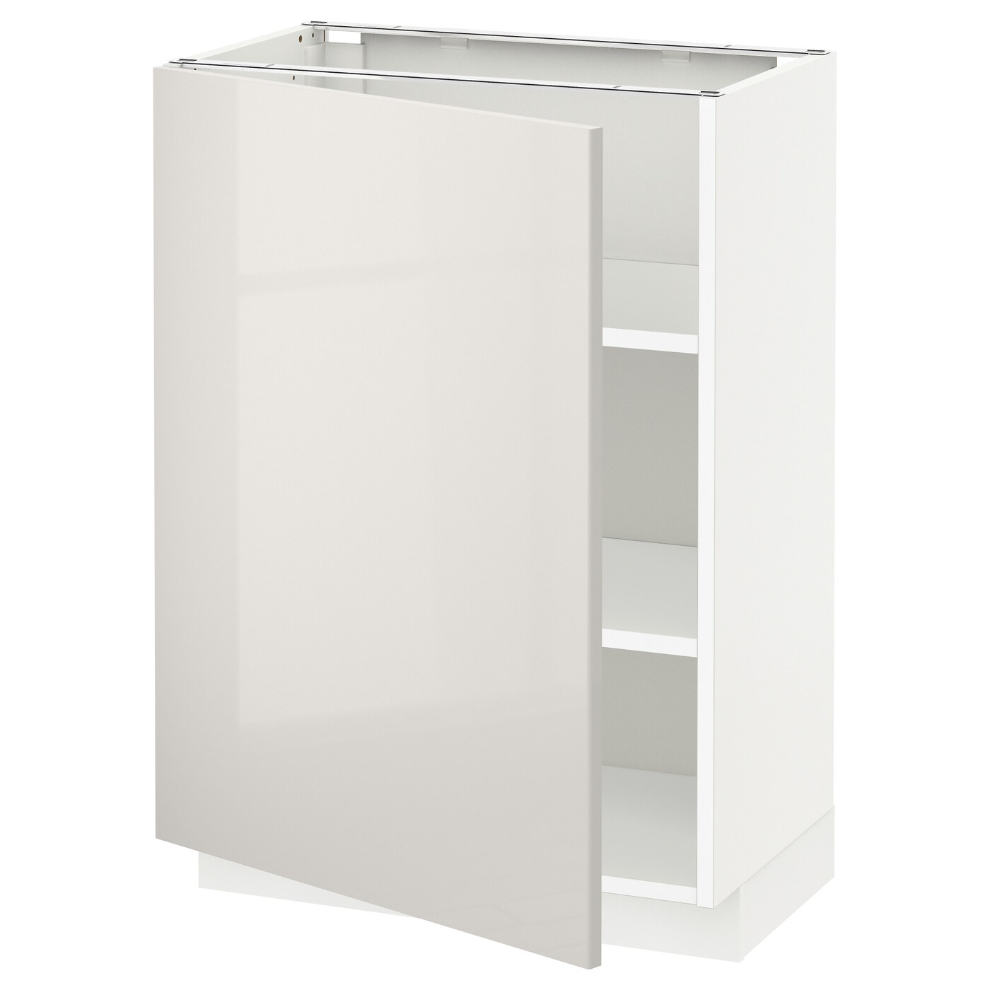 Напольный кухонный шкаф  - IKEA METOD, 88x39x60см, белый/светло-бежевый, МЕТОД ИКЕА