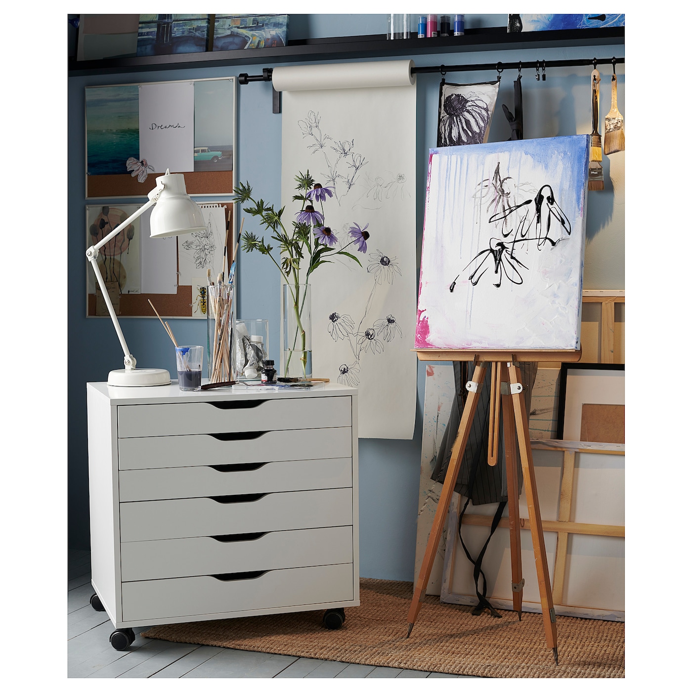 Тумба - IKEA ALEX, 67x66 см, белый, АЛЕКС ИКЕА за 40483 рублей в