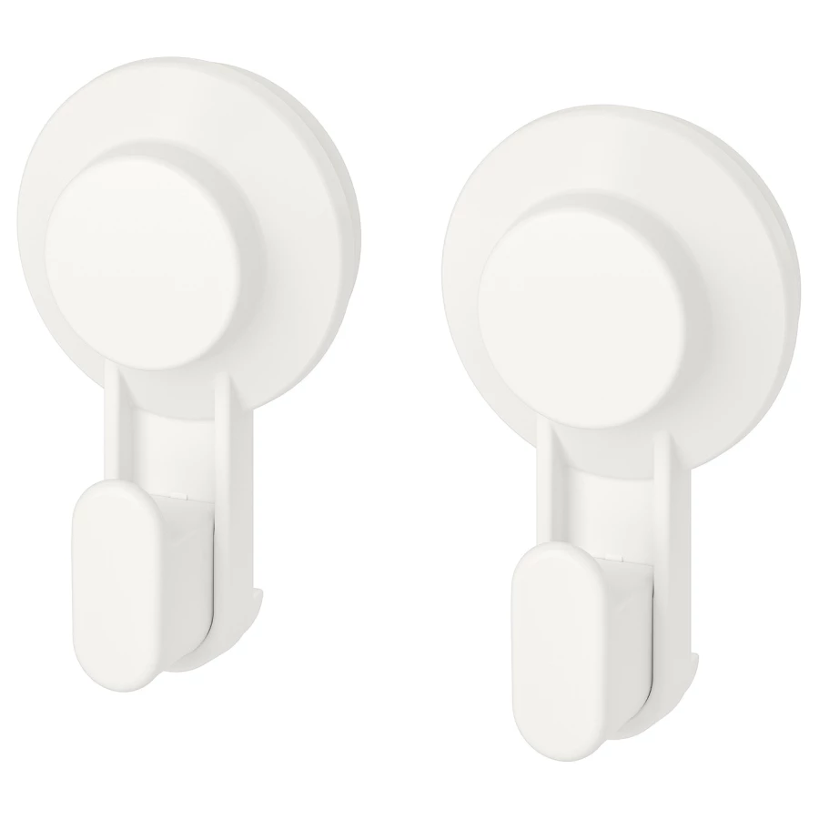 Крючки - TISKEN IKEA/ ТИСКЕН ИКЕА,10х6х4 см, белый (изображение №1)